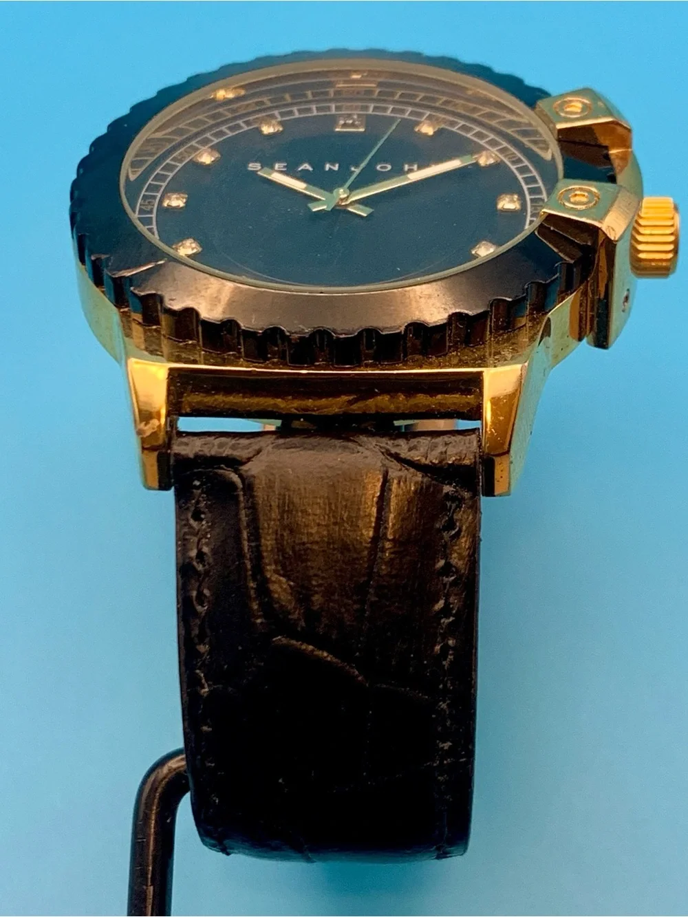 SEAN JOHN NEW YORK Men’s Wristwatch Japan Movt Crystal Accents Works New Battery